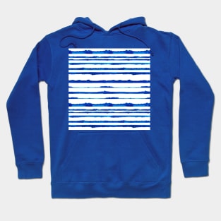 Blue Watercolor Stripes Hoodie